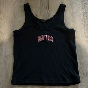 Brandy Melville Black New York Tank Top